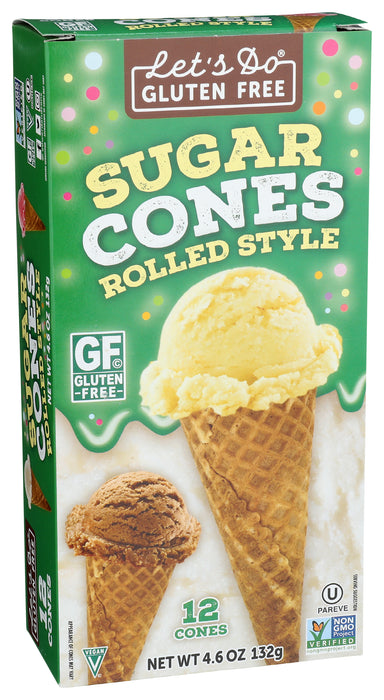 Sugar Cones Rolled Style, Vegan GF, 4.6 oz
