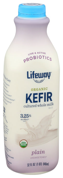 Whole Milk Kefir, Plain, Org, 32 floz