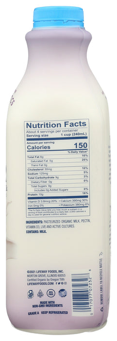 Whole Milk Kefir, Plain, Org, 32 floz