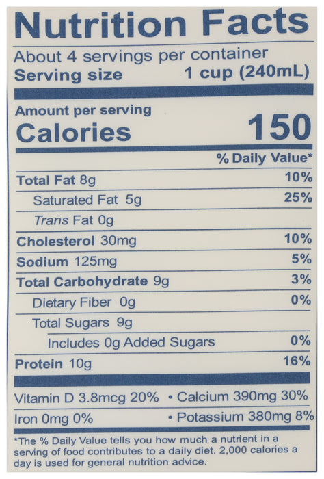 Whole Milk Kefir, Plain, Org, 32 floz