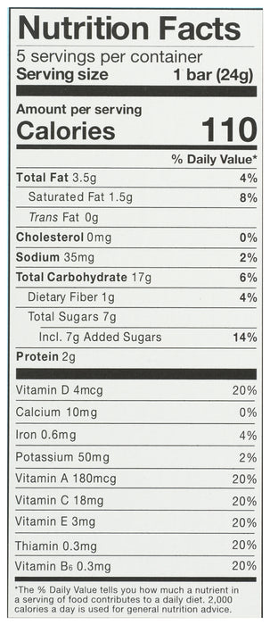 Vanilla Chocolate Drizzled Granola Bars, Org, NF, 4.25 oz