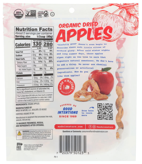 Apples Dried, GF Org, 3 oz