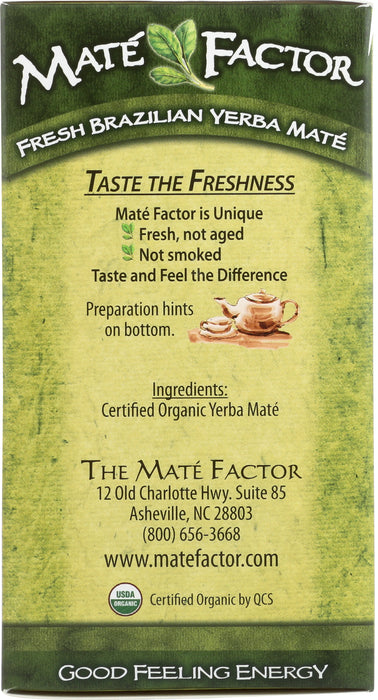 Fresh Green Yerba Mate Tea, Org, 24 tbag