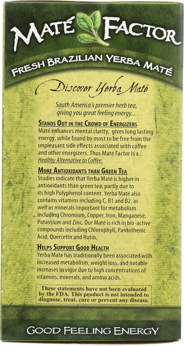 Fresh Green Yerba Mate Tea, Org, 24 tbag