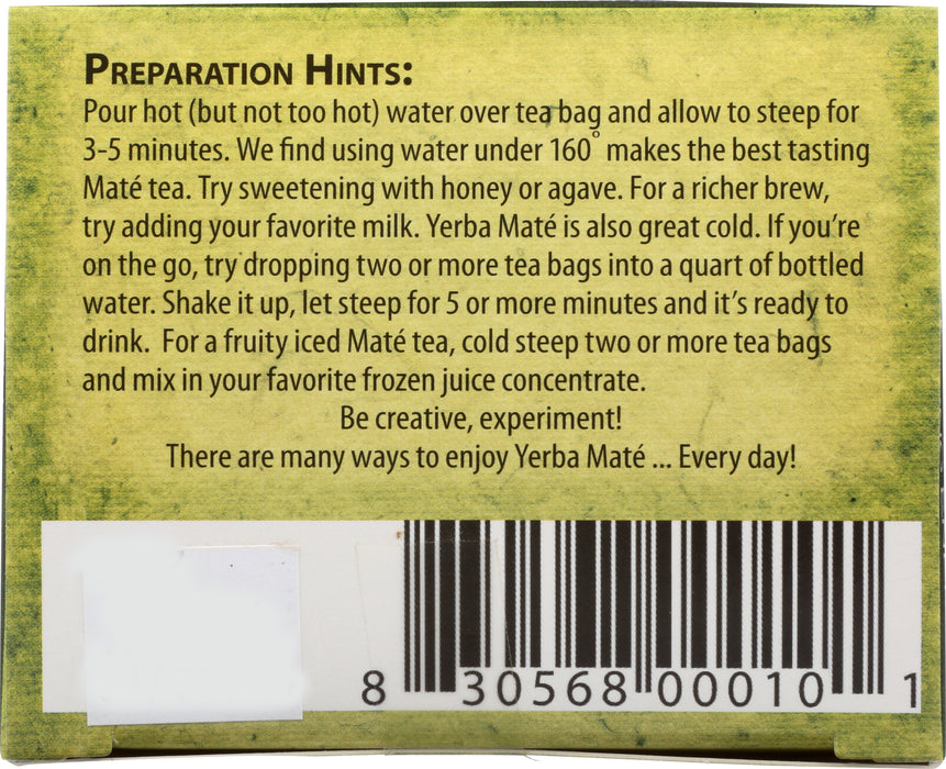 Fresh Green Yerba Mate Tea, Org, 24 tbag