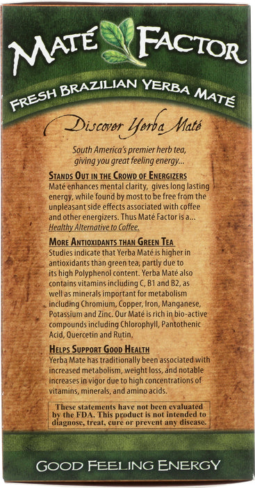 Dark Roast Yerba Mate Tea, Org, 20 tbag