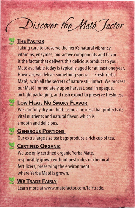 Hibiscus Lime Yerba Mate Tea, Org, 20 tbag