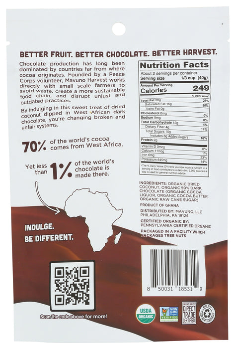 Chocolate Dipped Dried Coconut, 3 oz