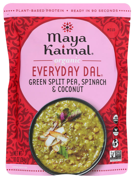 Everyday Dal, Green Split Pea, Spinach & Coconut, Org, 10 oz