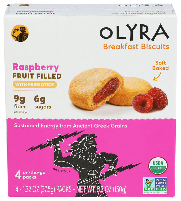 Raspberry Filled Breakfast Biscuits, Org, 5.3 oz