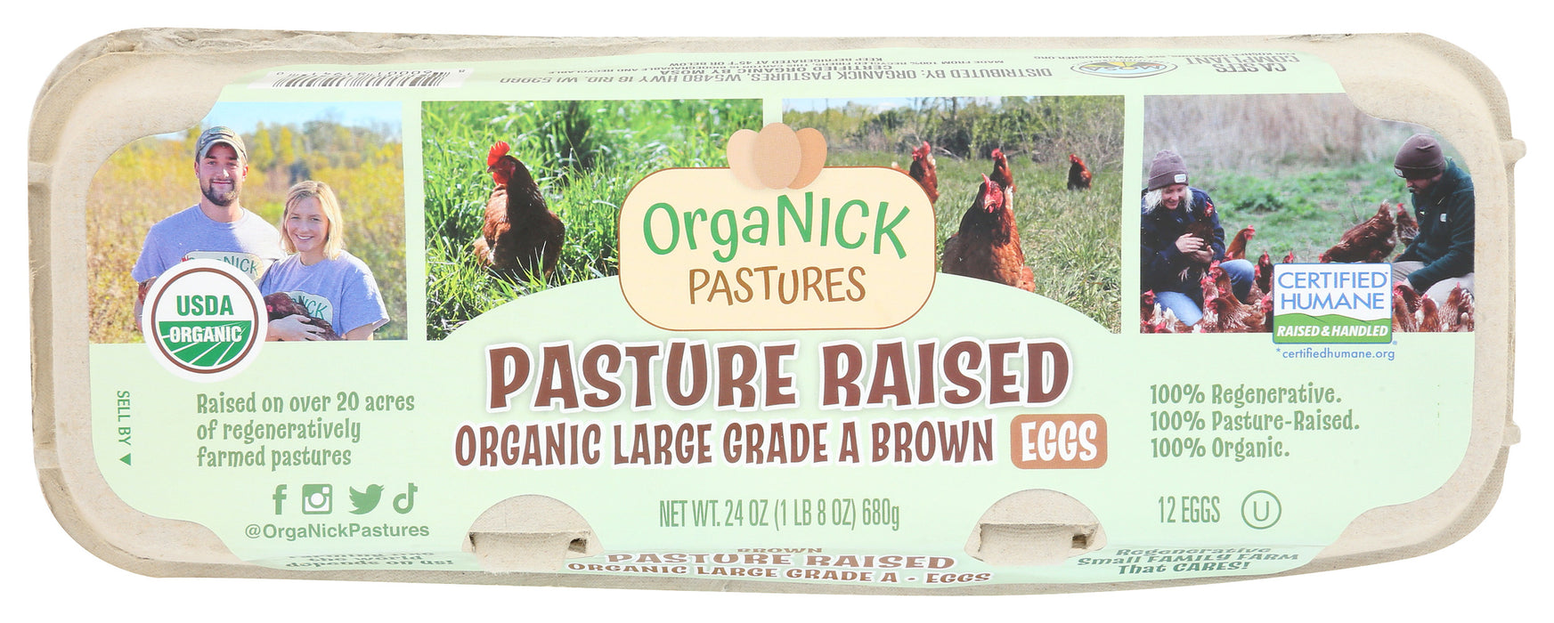 Eggs Brown, Pasture Raised Org, 1 doz