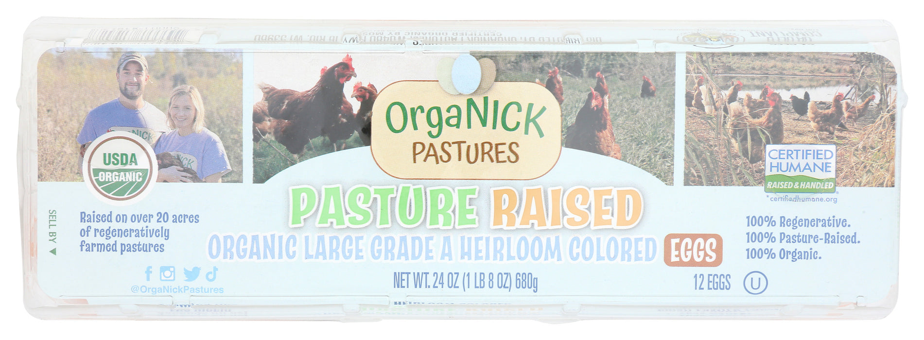 Heriloom Eggs, Pasture Raised Org, 1 doz