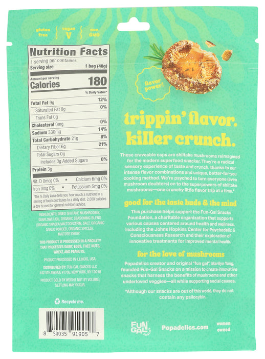 Mushroom Chips, Rosemary Salt, 1.4 oz