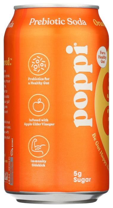 Orange Prebiotic Soda, 12 fl oz