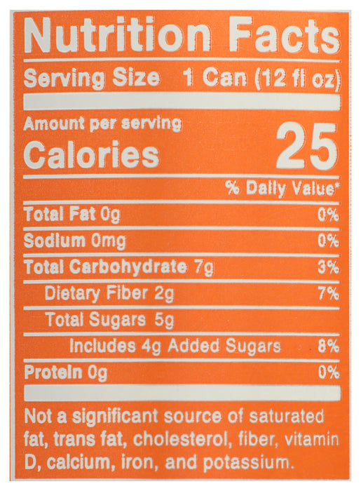 Orange Prebiotic Soda, 12 fl oz
