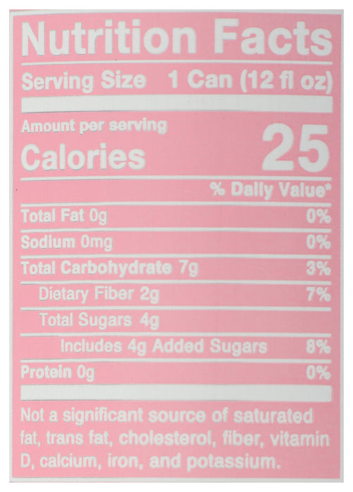 Raspberry Rose Prebiotic Soda, 12 fl oz