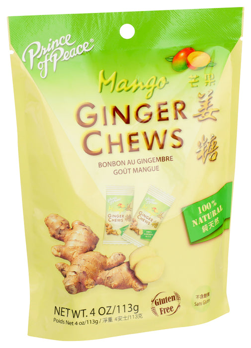 Ginger Chews, Mango, 4 oz