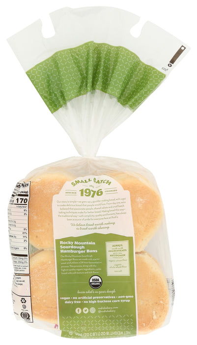 Sourdough Hamburger Buns, Org, 18 oz
