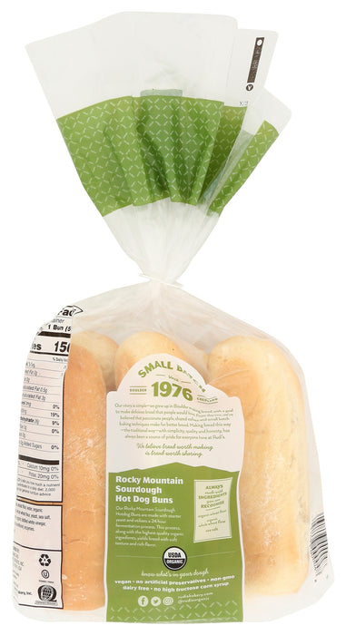 Sourdough Hot Dog Rolls, Org, 12 oz