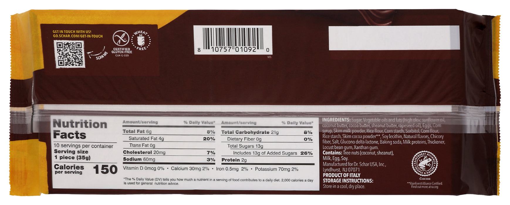 Sch'nacks Chocolate Covered Cakes, 10pk, GF, 12.3 oz