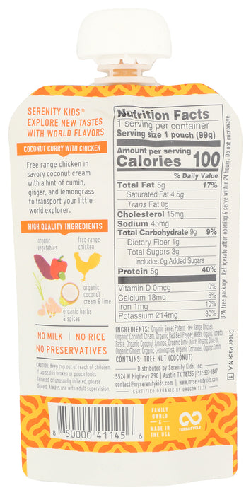 Baby Food, Coconut Curry with Chicken, 3.5 oz