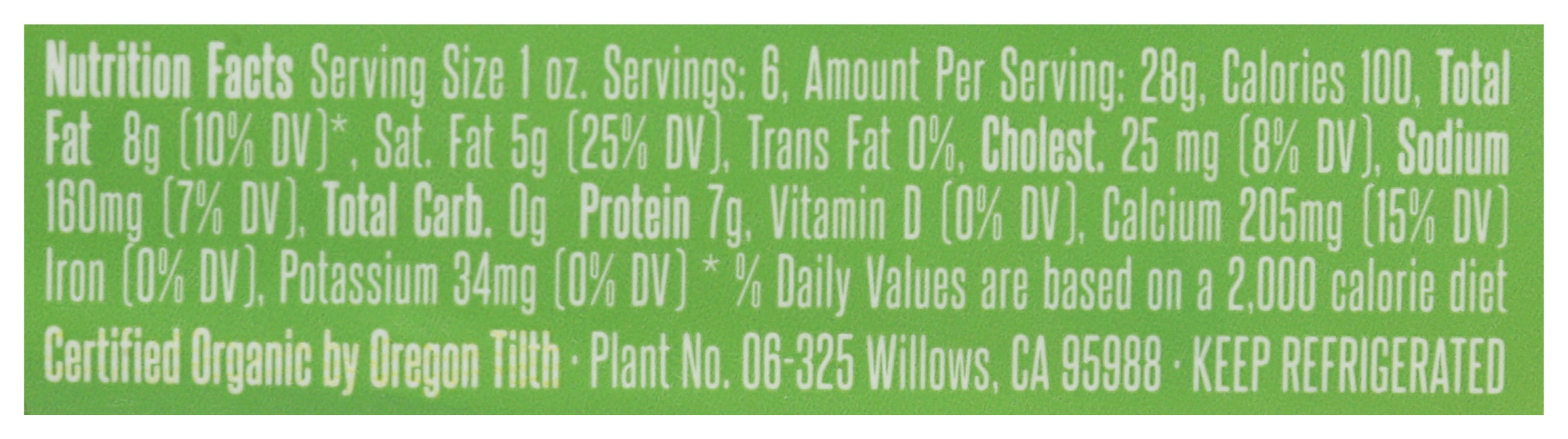 Garlic & Herb Creamy Jack Cheese, Org,