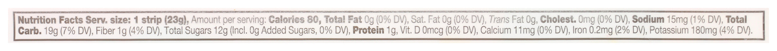 Fruit Jerky, Mango, Org, 0.8 oz