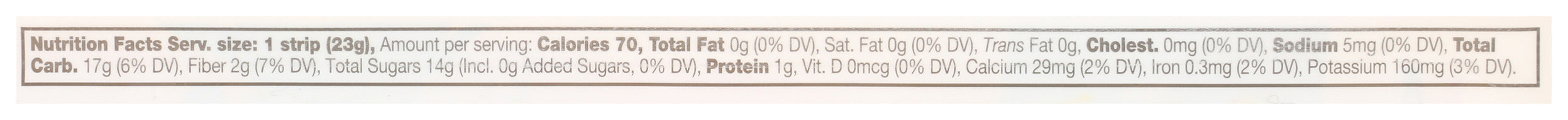 Fruit Jerky, Pineapple, Org, 0.8 oz