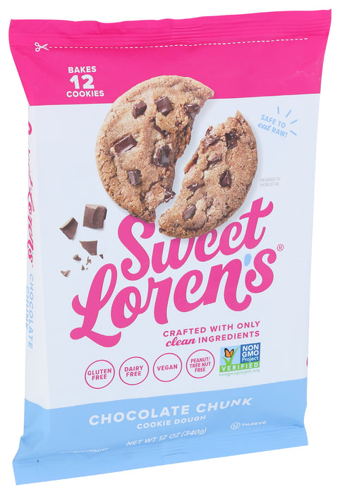 Chocolate Chunk Cookie Dough, GF DF, 12 oz