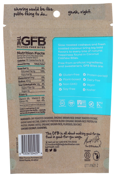 Coconut Cashew Bites, GF, 4 oz