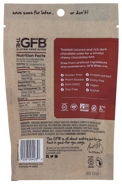 Dark Chocolate Coconut Bites, GF, 4 oz