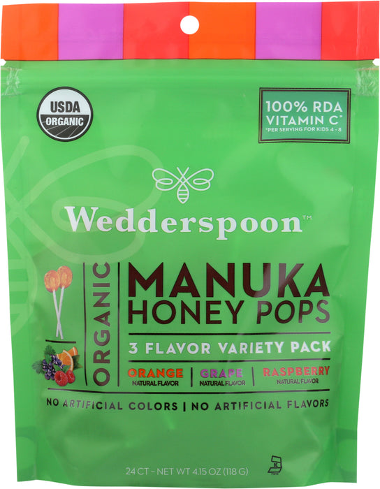 Manuka Honey Pops, Variety Pack, Org, 24 ct / 4.15 oz