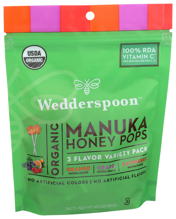 Manuka Honey Pops, Variety Pack, Org, 24 ct / 4.15 oz