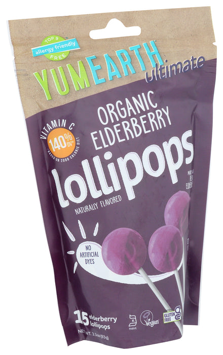 Elderberry Lollipops 15ct, Org, 3.3 oz