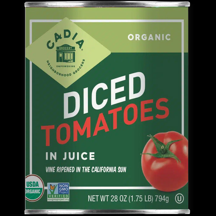 Diced Tomatoes in Juice, Org, 28 oz