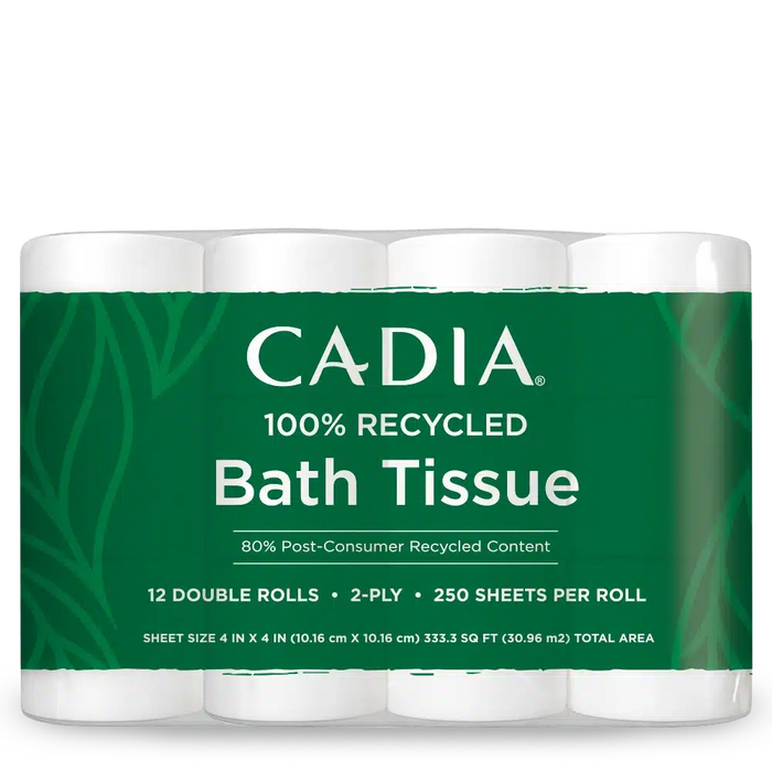 Bath Tissue 2-Ply Recycled, 250 Sheets/roll, 12 pk