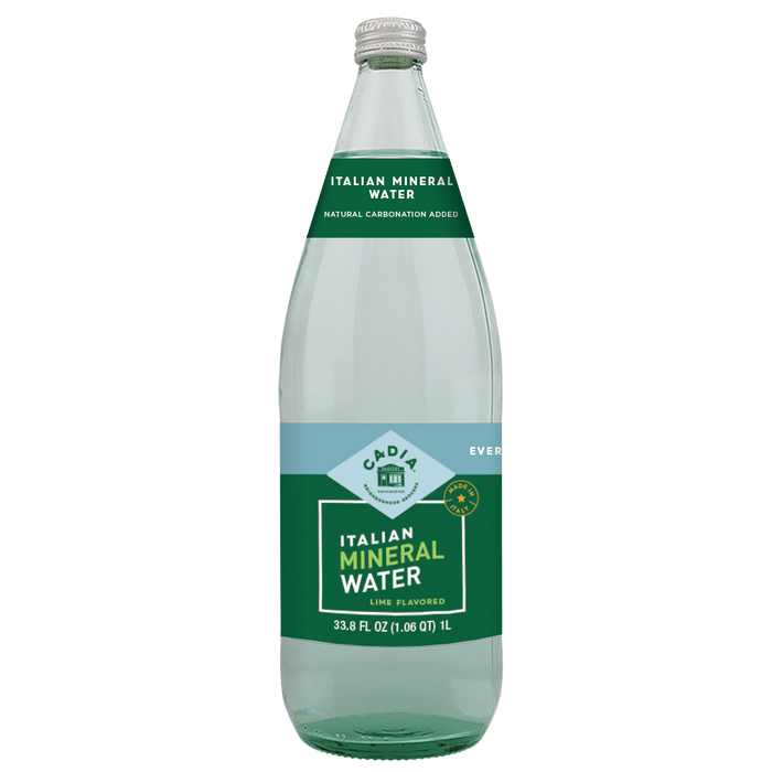 Lime Sparkling Italian Mineral Water, 33.8 floz