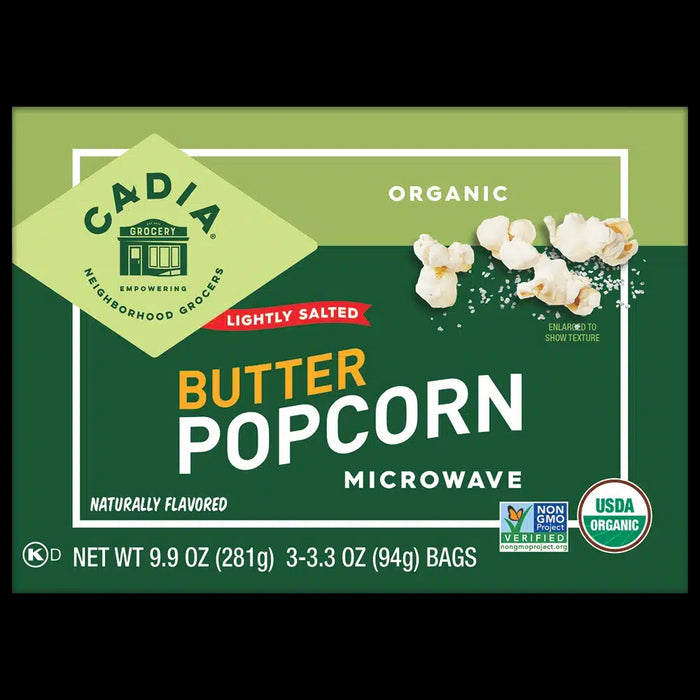 Lightly Salted Microwave Popcorn, Org, 3/3.3 oz