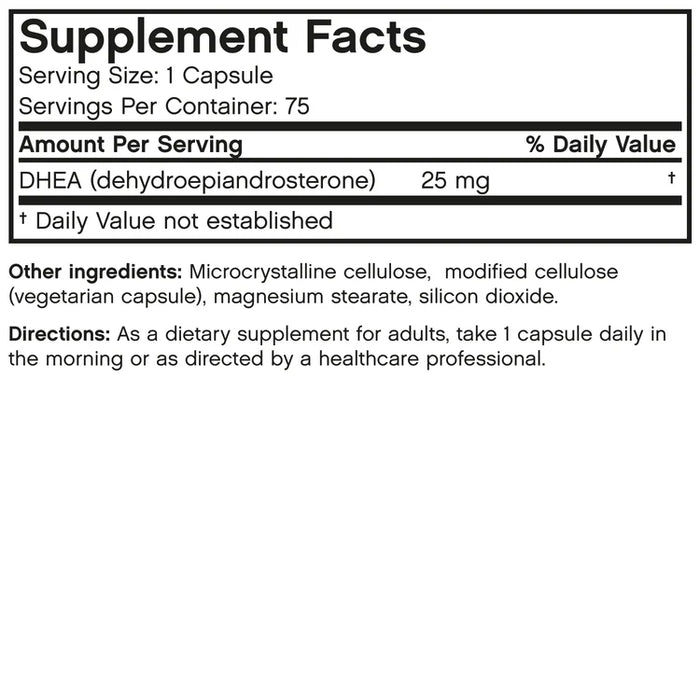 DHEA 25mg, 75vcap