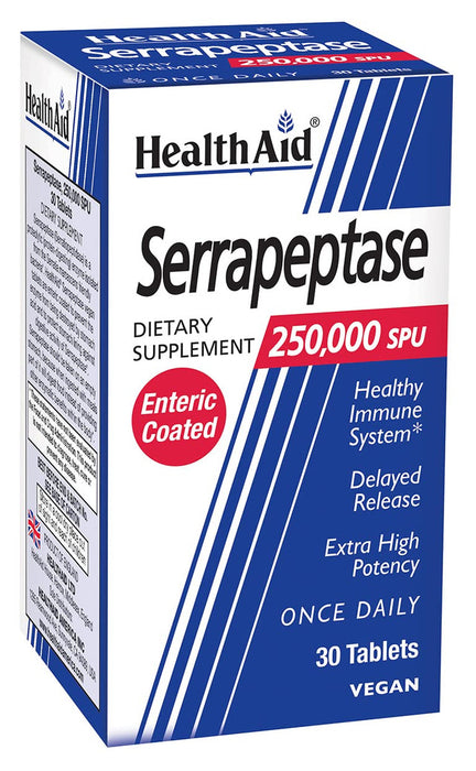 Serrapeptase 250K SPU, 30 vtab