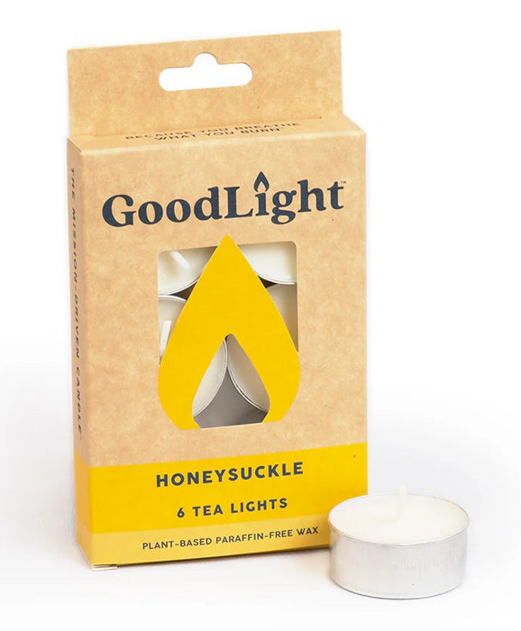 Candle, Tea Lights, Honeysuckle, 6 ct