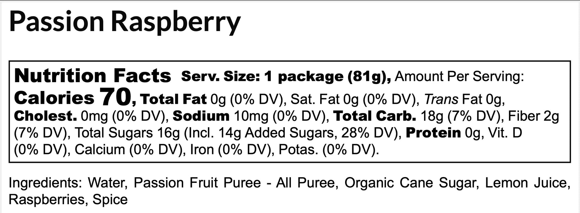 Pop, Passion Fruit Raspberry Swirl, 2.86 oz