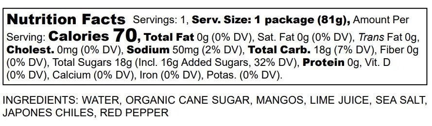 Pop, Mango Chile Lime, 3.2 oz