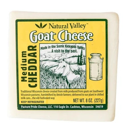 Goat Cheese, Medium Cheddar, 8 oz
