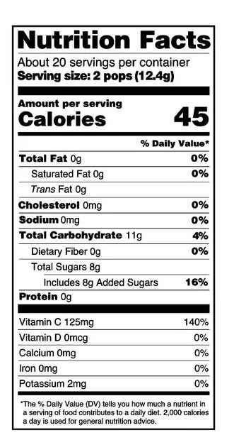 Vitamin C Pops, Org, 3 oz