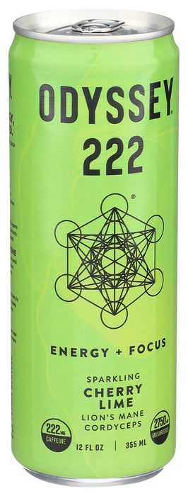 222 Sparkling Mushroom Elixir Cherry Lime, 12 fl oz