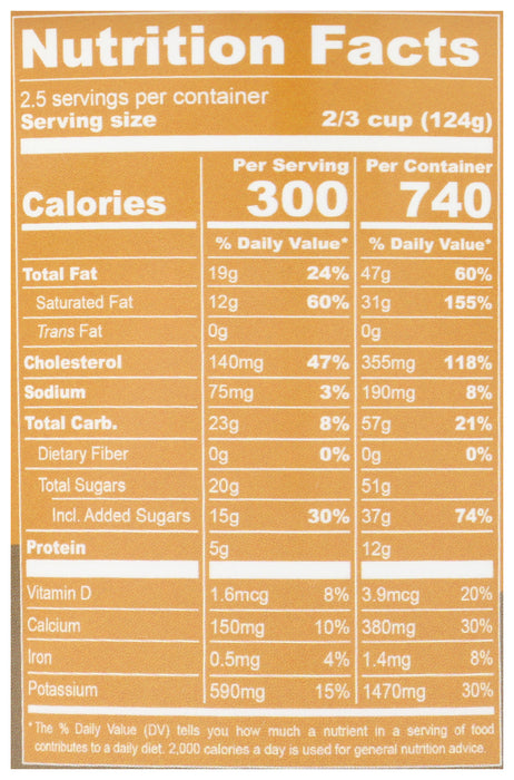 Ice Cream Sweetened with Honey, Butterscotch Caramel, 14 fl oz