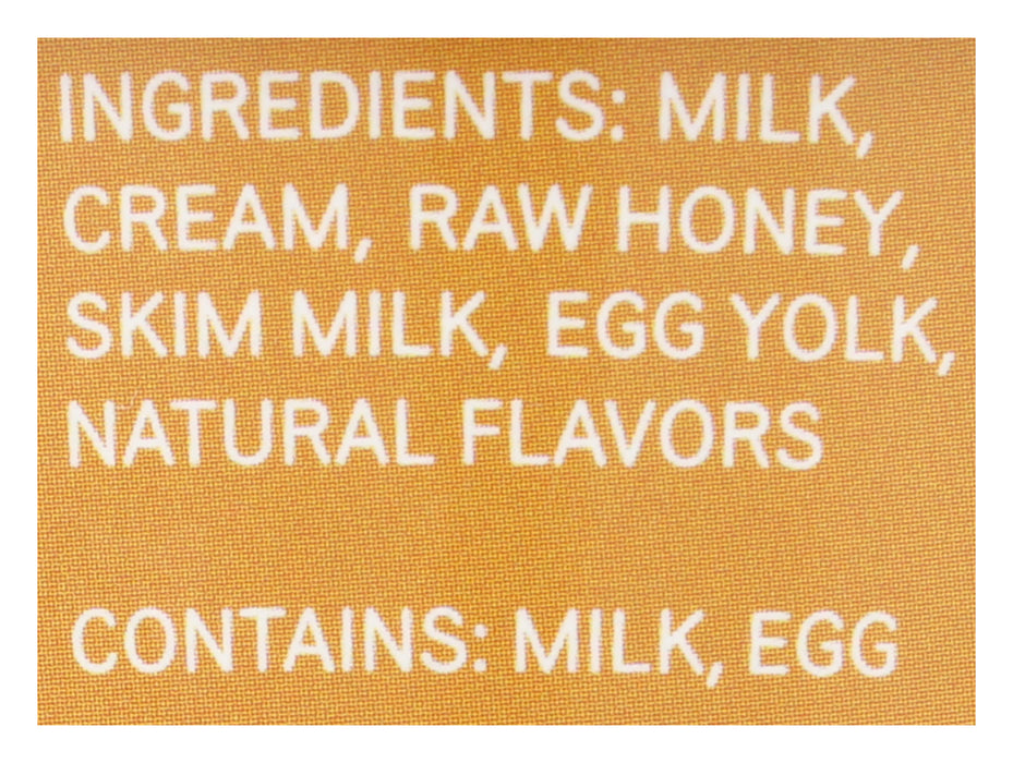 Ice Cream Sweetened with Honey, Butterscotch Caramel, 14 fl oz