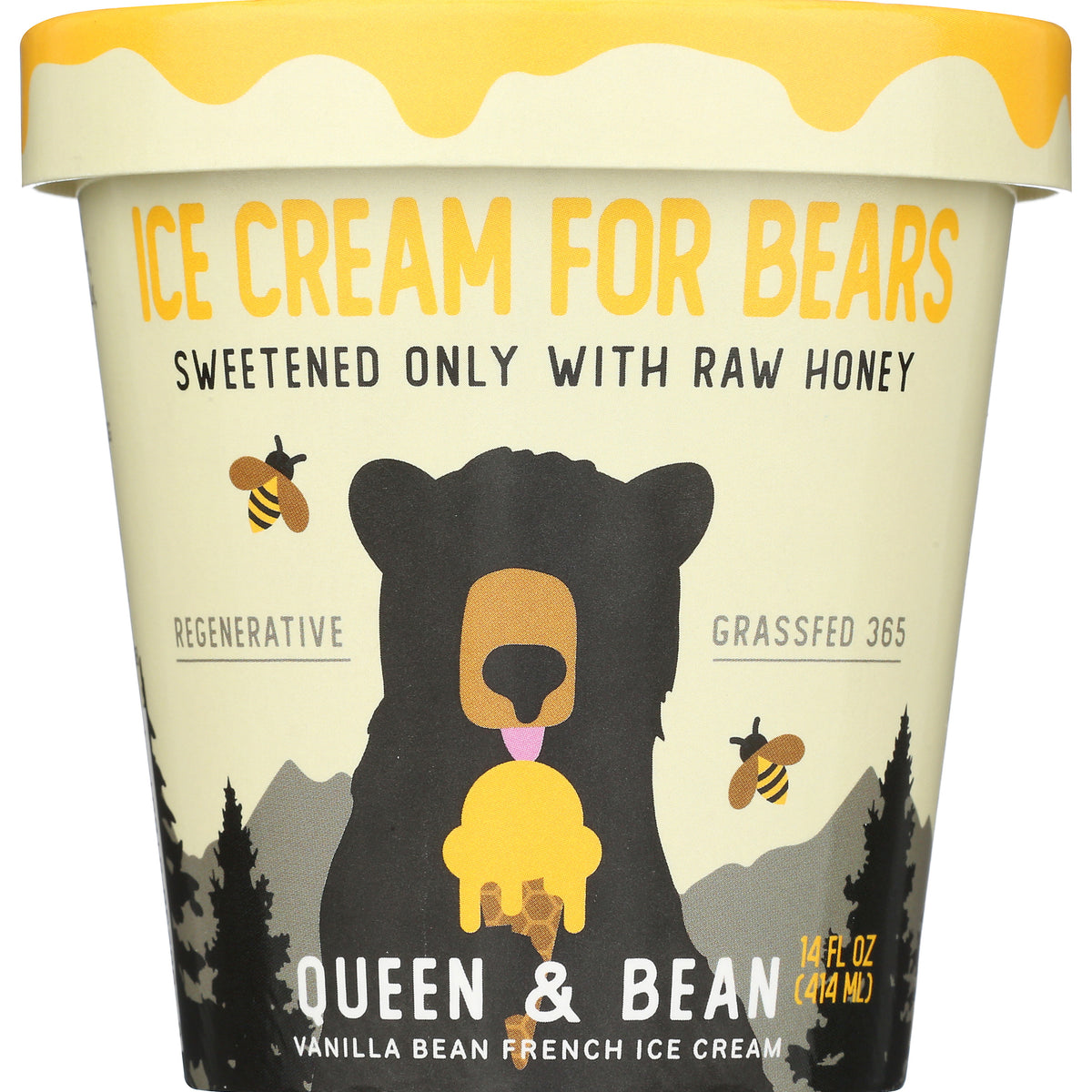Ice Cream Sweetened with Honey, Vanilla Bean, 14 fl oz — Natures