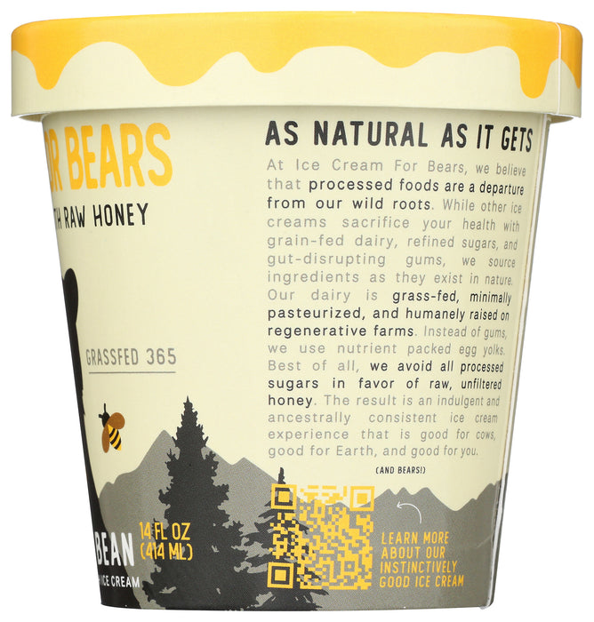 Ice Cream Sweetened with Honey, Vanilla Bean, 14 fl oz